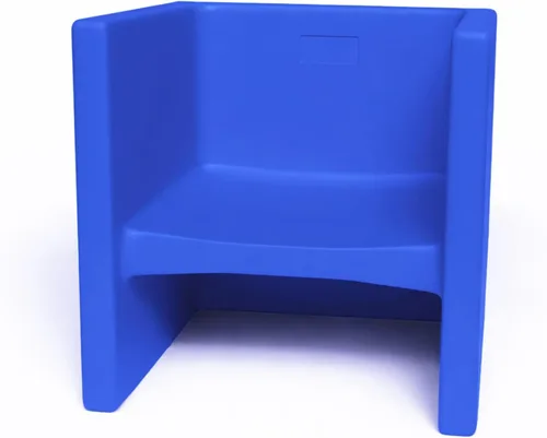 Vista 20 de Children's Factory Silla cúbica 3 en 1 para niños, muebles de aula de asientos flexibles, paquete de 1, almendra Polyethylene Toddler Outdoor