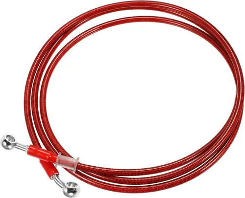 Vista 10 de X AUTOHAUX 19.7 in 19.69 "Longitud 0.394 in ID motocicleta freno hidráulico tubo manguera aceite 28 ° 0 ° cable trenzado de acero inoxidable