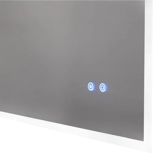 Vista 6 de 36" W x 24" H Modern Wall Mounted LED Backlit Anti-Fog Rectangular Bathroom Mirror with Temperature Adjustable and Memory Function Touch Switch