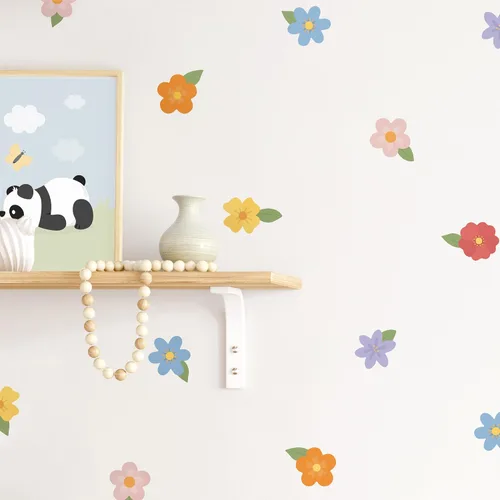 Vista 14 de Teddylabels - Mariposas azules - Pegatinas de pared fáciles de aplicar y extraíbles: transforma el dormitorio de tus niños pequeños con una