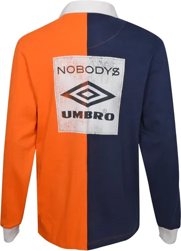 Vista 2 de Umbro Camisa de rugby Nobodys para hombre azul marinonaranja