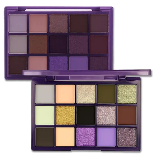 Vista 16 de Erinde Paleta de maquillaje de sombra de ojos de 9 colores con purpurina y lavanda brillante y mate, violeta, malva, púrpura oscura, plateado