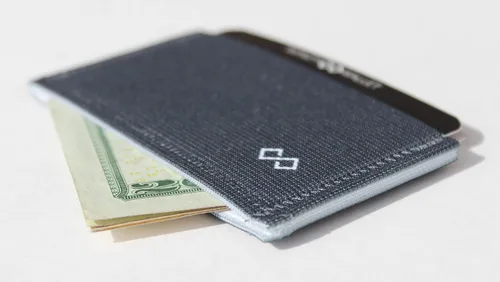 Vista 2 de Infinity Wallet - Billetera minimalista para hombres y mujeres.., plateado, (Solid Silver), Bolsillo doble con bolsillo