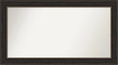Vista 730 de Amanti Art Espejo de pared personalizado no biselado (25 x 25 pulgadas), marco de bronce acentuado, varios tamaños personalizados, espejo de baño