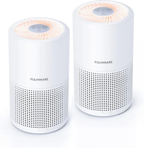 Vista 14 de Purificadores de aire para recámara, FULMINARE Filtro de aire HEPA H13 verdadero, limpiador de aire silencioso con luz nocturna, purificador de aire