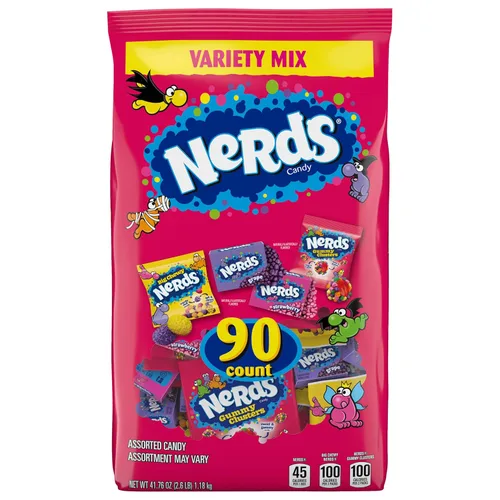 Vista 20 de NERDS Gummy Clusters Candy, arcoíris, crujiente y gomoso, 3 onzas (paquete de 12)