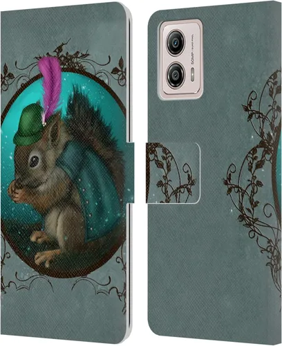Vista 12 de Head Case Designs Officially Licensed Ash Evans Dandelion Fox Animals Leather Book Wallet Case Cover Compatible with Motorola Moto G53 5G