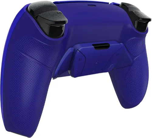 Vista 8 de eXtremeRate Cobalt Blue Rubberized Grip Programable RISE4 Remap Kit for PS5 Controller BDM-030 040 050, Upgrade Board & Redesigned Back Shell & 4
