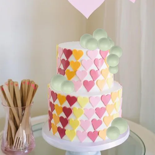 Vista 7 de Rsstarxi 30 piezas de mini globos y bolas de espuma para tartas – Insertos de pastel de bricolaje para bodas, aniversarios y decoraciones de fiesta