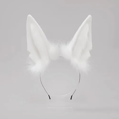 Vista 2 de Diadema artificial de conejo de peluche con diadema de conejo