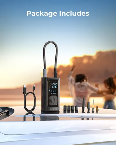 Vista 8 de SYNCWIRE Inflador de Neumáticos Compresor de Aire Portátil - Inflación 2X Más Rápida Bomba de Aire Inteligente para Neumáticos de Coche
