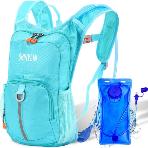 Vista 8 de Shinylin Mochila de Hidratación para Niños con Vejiga de Agua de 1.5L Mochila de Senderismo Ligera para Niños o Niñas Niños Ciclismo Escalada Correr