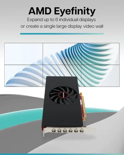 Vista 12 de VisionTek Tarjeta gráfica AMD Radeon RX 580 8GB GDDR5 6X Mini DP
