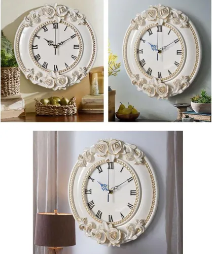 Vista 5 de BESTOYARD Reloj de pared con timbre para mujer, estilo europeo, delicado reloj práctico, decoración para el hogar, 1 ud