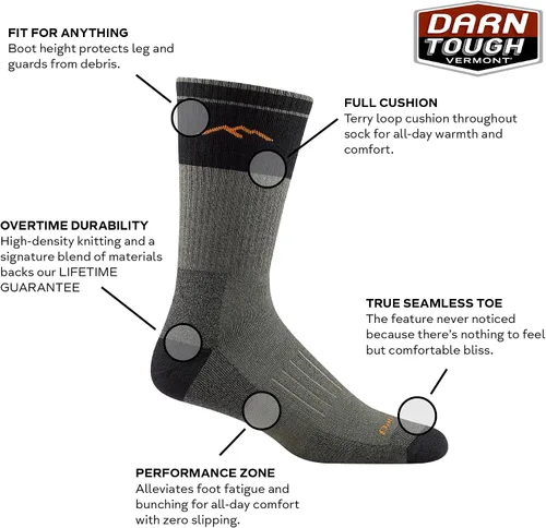 Vista 2 de Darn Tough Estilo 2101 Botas pesadas con cojín completo para hombre