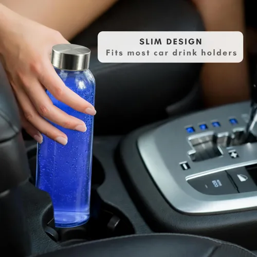 Vista 8 de Brieftons Botellas de agua de vidrio transparente con tapas: paquete de 6, lima de soda premium de 18 onzas, botella de bebida reutilizable, tarro