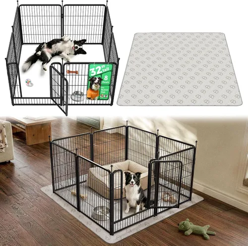 Vista 26 de FXW Rollick - Corralito para perros para patio, campamento con casa rodante, patentado, 24 pulgadas, 2 paneles Fácil instalación, resistente