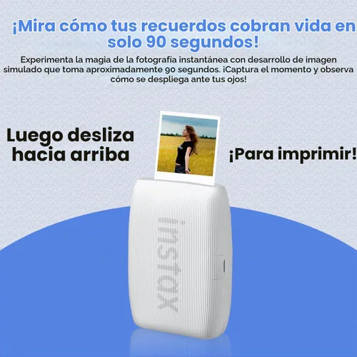 Vista 6 de Fujifilm INSTAX Mini Link 3 - Impresora para smartphone + película instantánea INSTAX Mini (20 hojas) + cargador de pared USB + bolsa de viaje