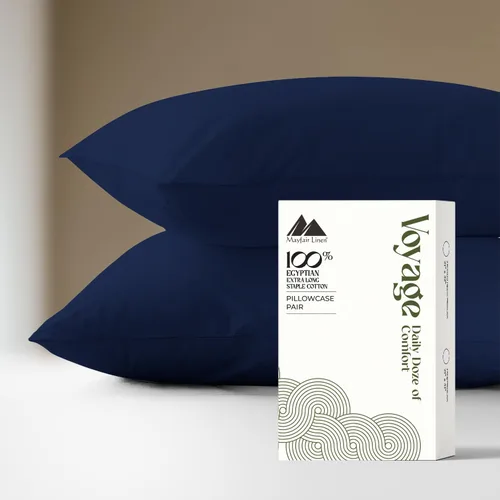 Vista 13 de Mayfair Linen Voyage Collection - Juego de 4 fundas de almohada de algodón egipcio de lujo de la serie 600, color blanco, suaves, refrescantes