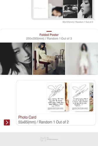 Vista 4 de Taeyeon To. X 5º Mini álbum CD+Folleto+Tarjeta fotográfica+seguimiento sellado TAE YEON TO.X (una versión)