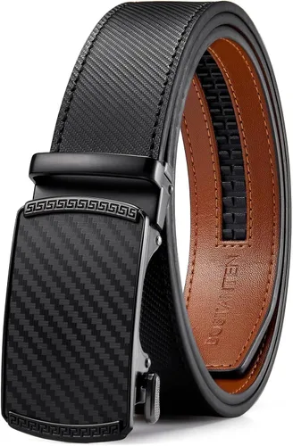 Vista 22 de BOSTANTEN - Cinturón de cuero para hombre con hebilla de rátchet para vestir y casual con hebilla ajustable, corte para adaptarse