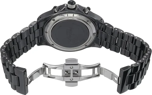 Vista 5 de Peugeot PS968 - Reloj de vestir con cronógrafo suizo para hombre, color negro