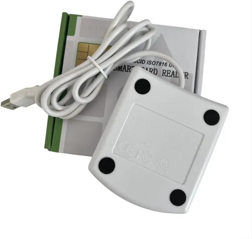 Vista 5 de ISO7816 Contacto EMV SIM eID PC/SC USB CCID Smart IC Chip Card Reader Escritor Programador con 2 tarjetas SLE4442 + kit SDK (programa requerido)
