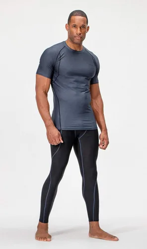 Vista 2 de Devops - Camisetas de compresión para hombre 2 3 unidades manga corta camiseta base para entrenamiento