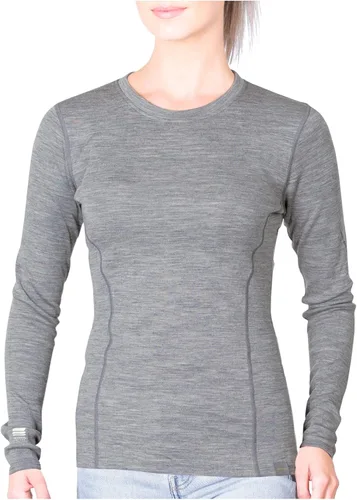 Vista 14 de MERIWOOL Camiseta térmica de capa base de manga larga para mujer, 100% lana merina, peso medio Negro