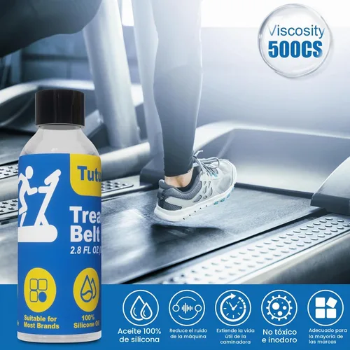 Vista 2 de Lubricante de cinta de correr para la banda, lubricante de cinta de correr 100% de silicona, kit de lubricante de cinta de correr, con tapa de rosca