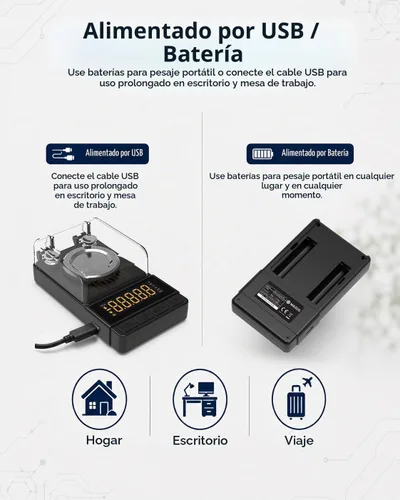 Vista 6 de MAXUS Báscula digital miligramos 1.76 oz/0.00004 oz, escala compacta de Mg Negro
