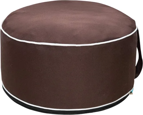 Vista 19 de QILLOWAY Otomana inflable para exteriores para patio, puf redondo impermeable, reposapiés inflable, reposapiés al aire libre para piscina, jardín