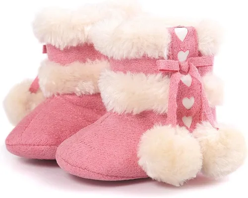 Vista 4 de Botas Estamico de invierno, con lazo, de nieve, de felpa, para niña