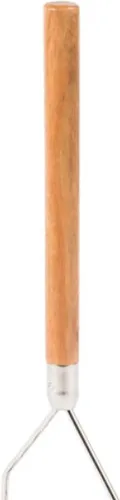Vista 3 de TrueCraftware - Triturador de patatas de forma cuadrada de 12 pulgadas chapado en hierro con mango de madera-Herramienta de cocina trituradora
