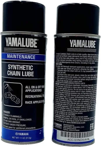 Vista 2 de YAMAHA Original OEM Yamalube ACC-SYNCH-AI-NL Spray Synthetic Chain Lube Yamalube OEM - (2) Latas de 11 onzas