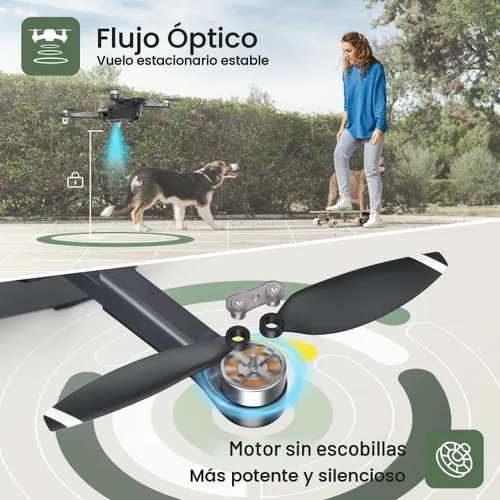 Vista 7 de Holy Stone HS175D Drone GPS con cámara 4K para adultos, menos de 8.78 oz, cuadricóptero RC plegable con retorno automático, vuelo de 46 minutos