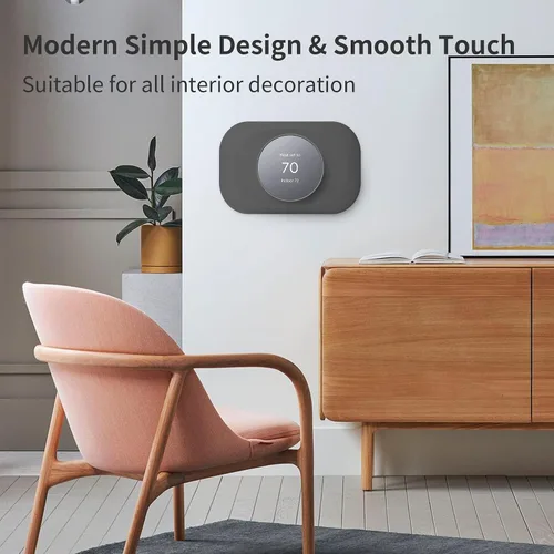 Vista 3 de Petrichor Nest Placa de Pared para Termostato - Compatible con Google Nest 2020 - Kit de Molduras, Accesorio de Cubierta para Instalación Fácil