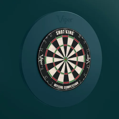 Vista 4 de Viper Guardian Dartboard Surround Sisal/Cerdas de Punta de Acero, Protector de Pared, Pavo Real