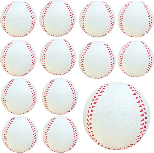 Vista 8 de GKK Pelotas de béisbol de espuma, paquete de 12 pelotas de béisbol suaves para jóvenes y adolescentes, pelotas de entrenamiento de espuma