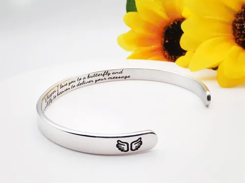Vista 297 de Pulseras inspiradoras para mujer, joyería de acero inoxidable, con refranes, pulsera motivacional con mensaje oculto, pulseras grabadas para mejor
