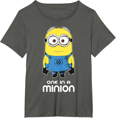 Vista 66 de Despicable Me Camiseta estampada Minions Bob One in A Minion Negro