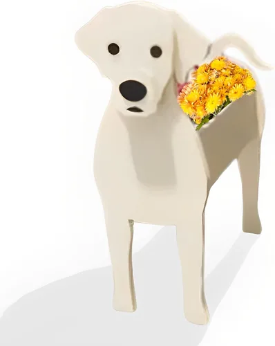 Vista 49 de Macetero de flores para perros, regalos para mujeres, bonitas macetas de PVC para perros, macetas para interiores y exteriores, maceta de jardín
