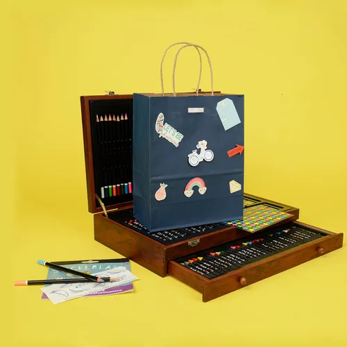 Vista 6 de Prime Line Packaging Bolsas de regalo de papel, bolsas de regalo azul marino, pequeñas con asas, bolsas de compras para negocios, golosinas