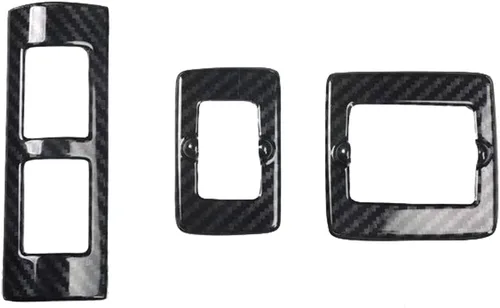 Vista 9 de HIGH FLYING Accesorios para el interior del automóvil Volkswagen New Beetle 2003-2010, manijas de puerta, cubierta de marco, ABS estilo carbono, 2
