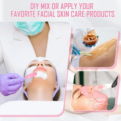 Vista 7 de 10 espátulas cosméticas de plástico, gelatina, loción para el cuidado de la piel, espátulas desechables para tratamientos faciales, aplicador