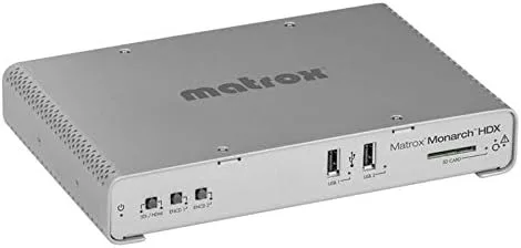 Vista 3 de Matrox Monarch HDX Codificador H.264 de doble canal con entradas 3G-SDI y HDMI para transmisión y grabación de transmisión
