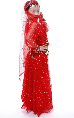 Vista 2 de Astage Conjunto elegante de traje de danza del vientre de la niñade la muchacha grande,Todos los accesorios
