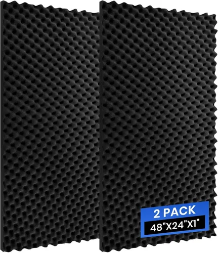 Vista 11 de Focusound Paquete de 18 paneles de espuma acústica, paneles de espuma a prueba de sonido para cajas de huevos de 2 x 12 x 12 pulgadas, paneles