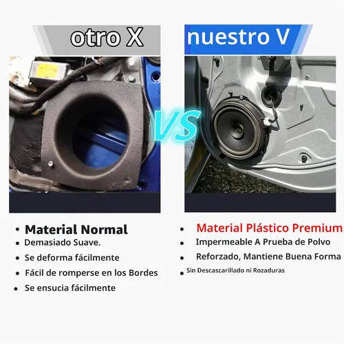 Vista 4 de RED WOLF Soporte adaptador de altavoz para puerta de automóvil de 6.5 pulgadas compatible con VW Volkswagen Passat Golf/Jetta/Beetle1999-2019
