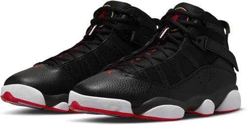 Vista 4 de Jordan 322992-012 - Tenis de baloncesto con 6 anillos para hombre (9, negroblancorojo, Numeric_9)